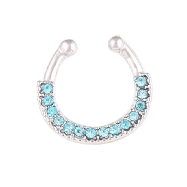1PCS Stainless Steel Fake Nose Ring Clip On Septum Piercing Faux Hoop Indian Nose Ring Pircing Nariz Punk Body Piercing Jewelry