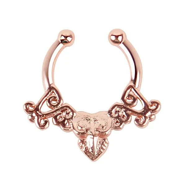 1PCS Stainless Steel Fake Nose Ring Clip On Septum Piercing Faux Hoop Indian Nose Ring Pircing Nariz Punk Body Piercing Jewelry