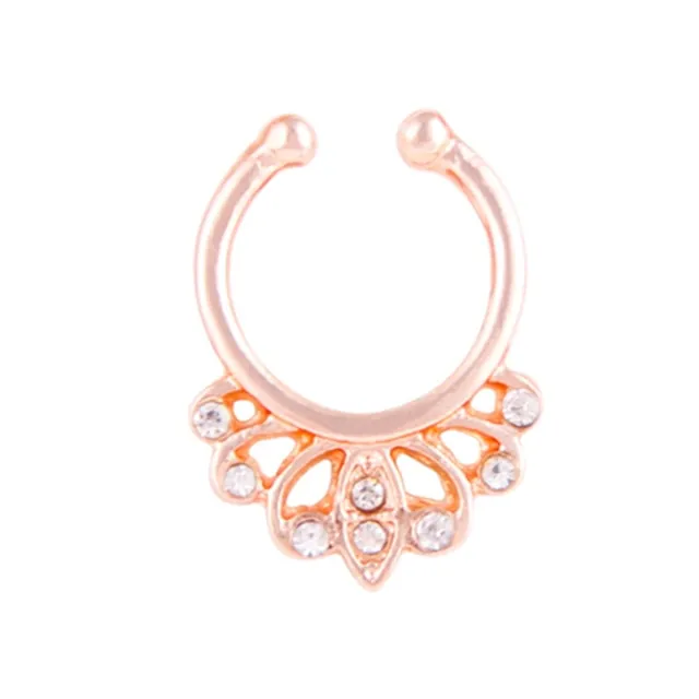 1PCS Stainless Steel Fake Nose Ring Clip On Septum Piercing Faux Hoop Indian Nose Ring Pircing Nariz Punk Body Piercing Jewelry