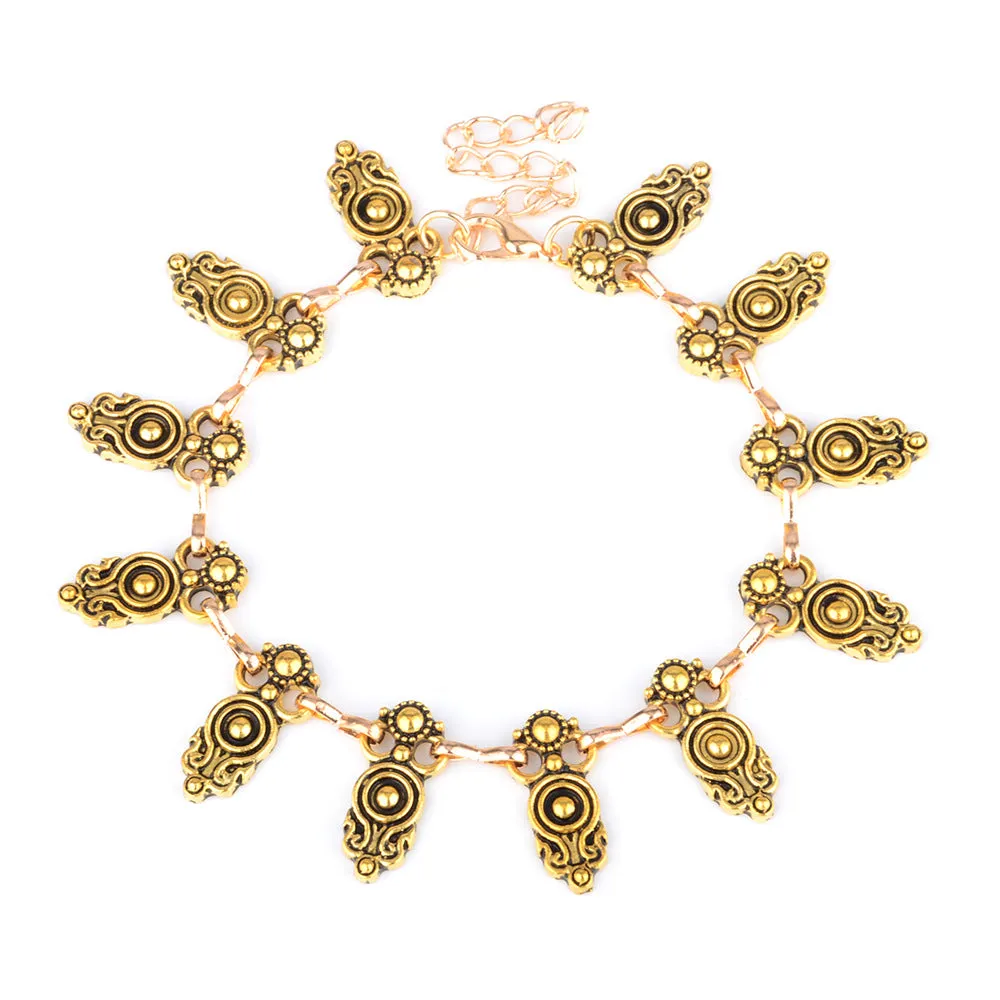 AK157 - Retro Embossed Punk anklet