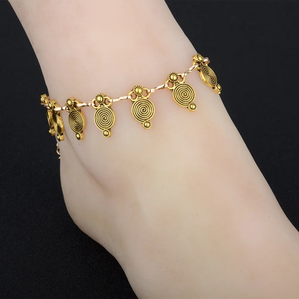 AK157 - Retro Embossed Punk anklet