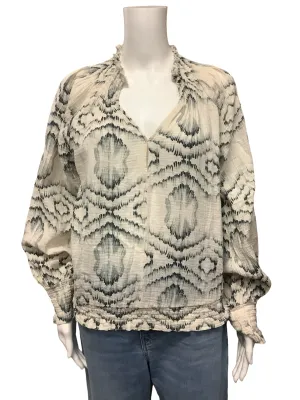 Anthropologie Porridge Printed V Neck Crop Top Size: S