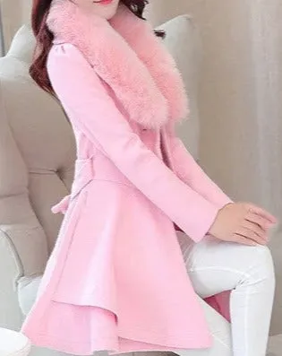 ASCOT Luxe Wrap Tie Fit and Flare Coat
