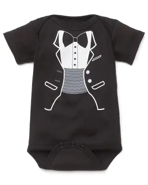 Baby Romper Toddler Baby Black Tuxedo