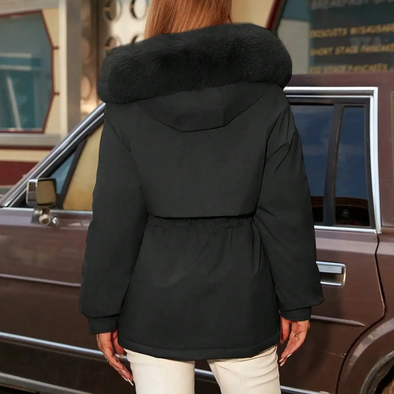Blossom -Parka Coat With Fur Hood