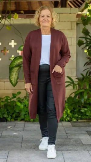 Calie Knit Cardigan - Raisin