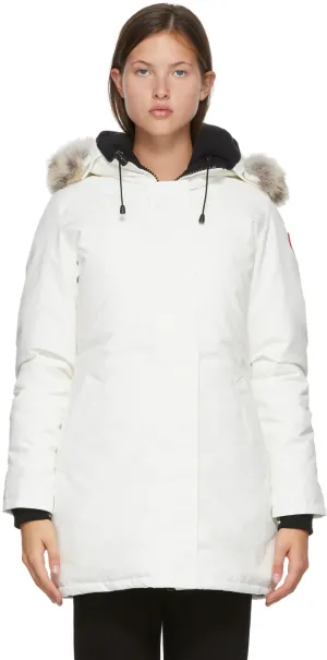 Canada Goose White Down Victoria Parka