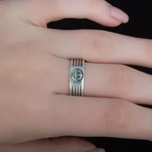 Captain Pirate Men's Anchor Punk Ship Ring