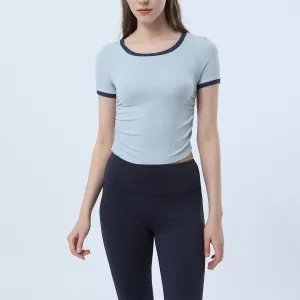 Color Block Short Sleeve Top