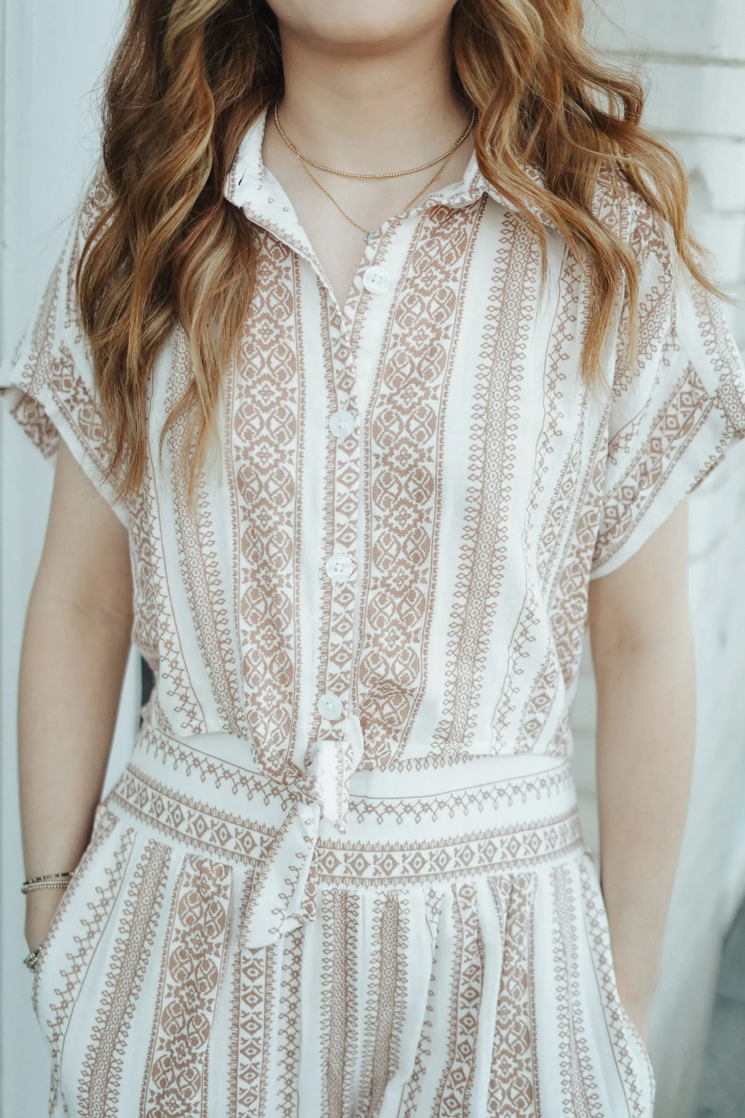 Cora Stripe Button-Up Top
