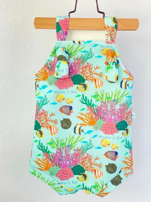 CORAL REEF LITTLE KAI ROMPER