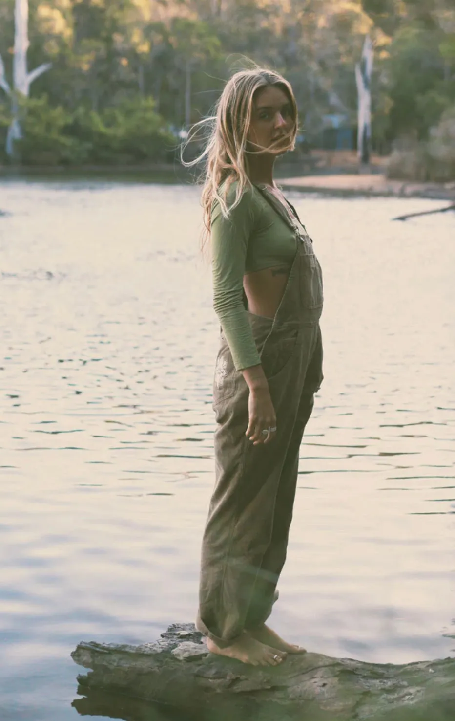 Cord Overalls - Khaki