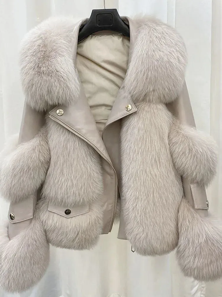 Ethical Vegan Fur Leather Jacket for Women
