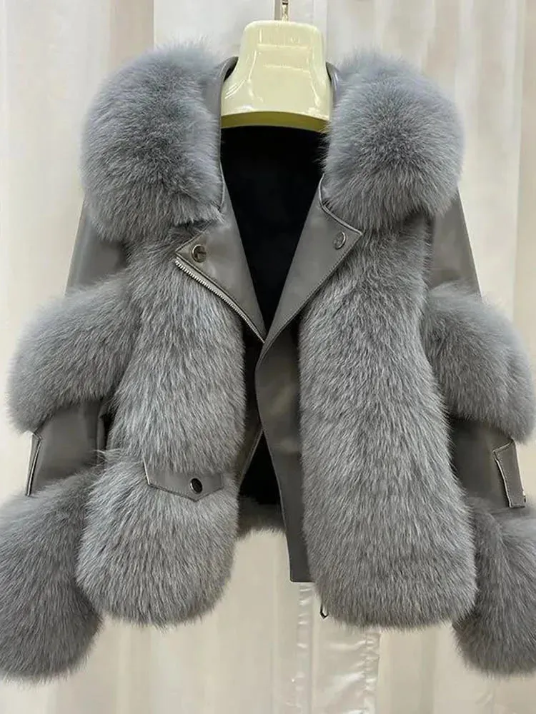 Ethical Vegan Fur Leather Jacket for Women