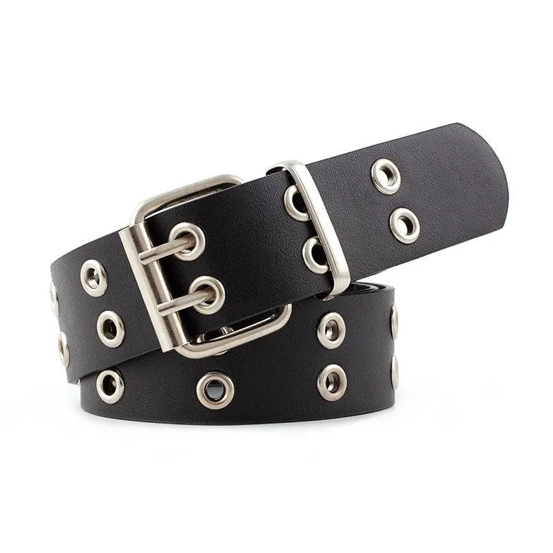 Fashion Women Punk Retro Belt Lady Leather Jeans Decorative Waistband