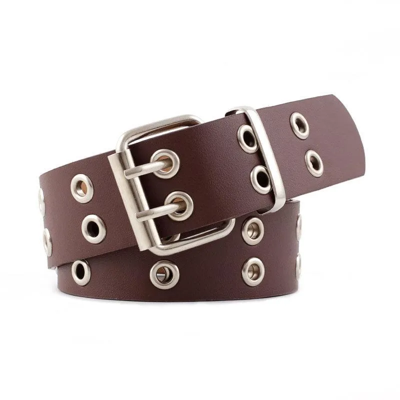 Fashion Women Punk Retro Belt Lady Leather Jeans Decorative Waistband