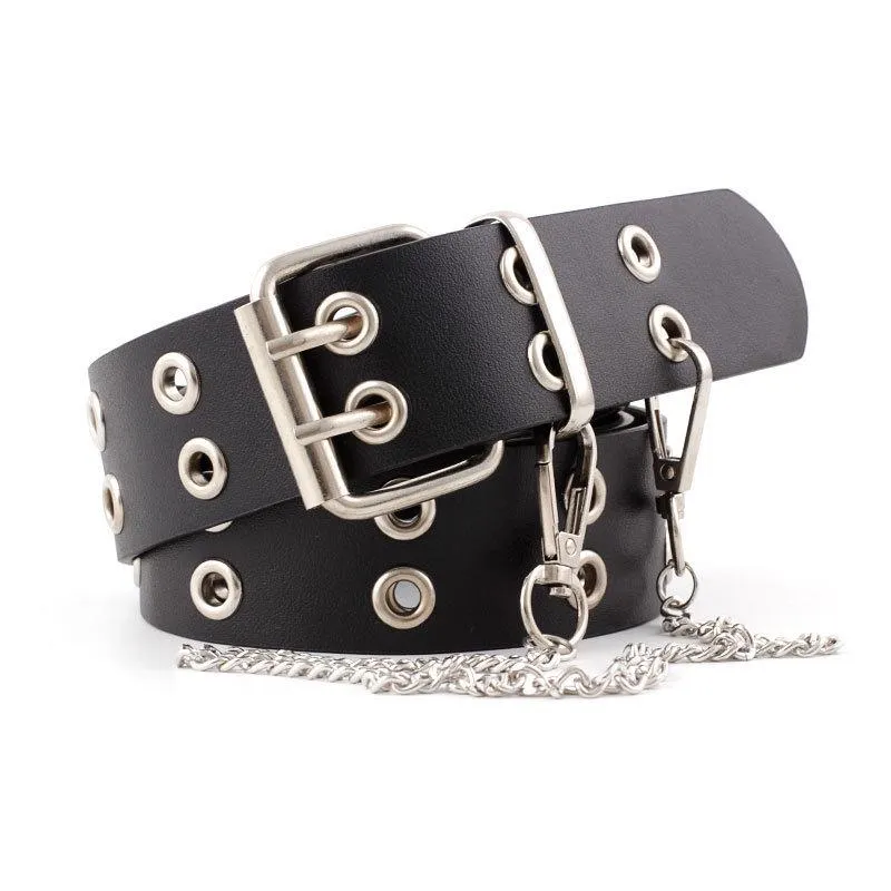 Fashion Women Punk Retro Belt Lady Leather Jeans Decorative Waistband