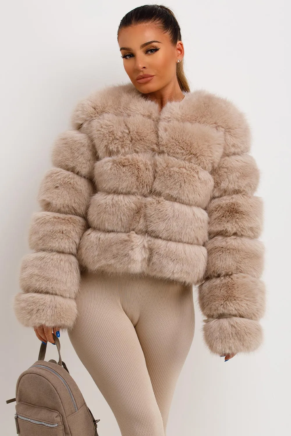 Faux Fur Bubble Coat