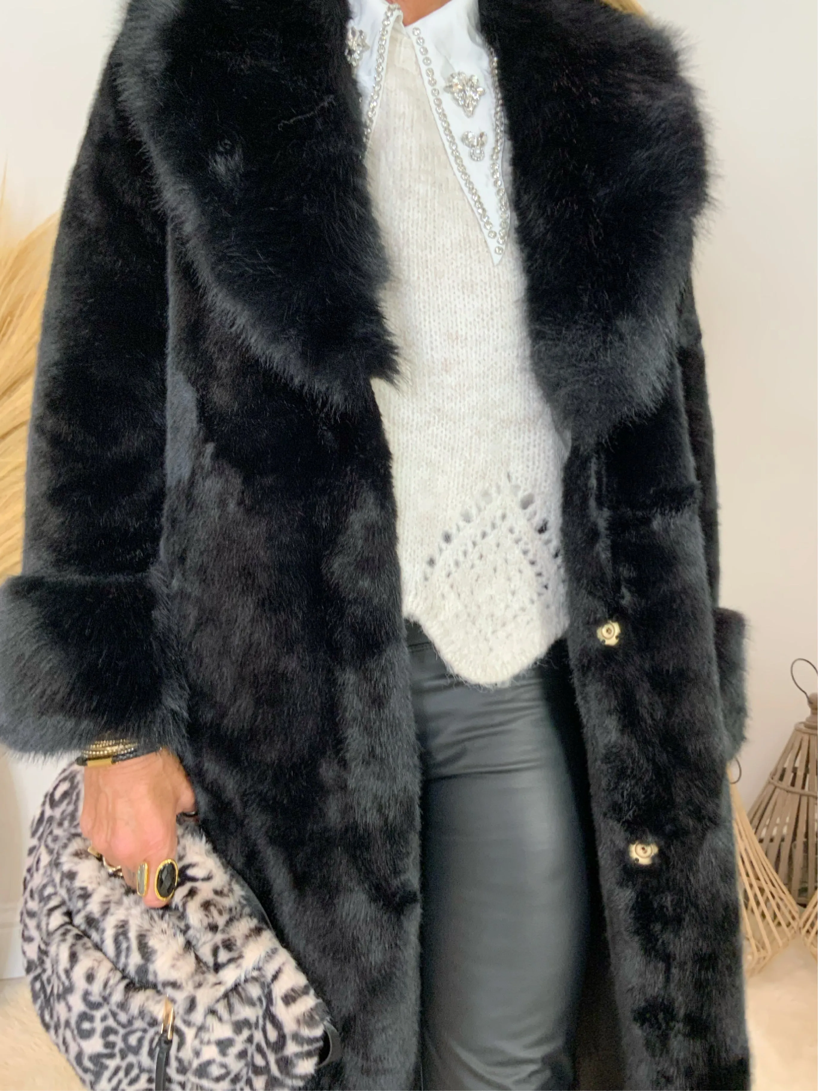 Faux Fur Luxury  Coat