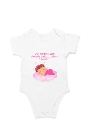 Funny Baby Girl Rompers - Because Sleep Was Overrated… Until She Arrived!
