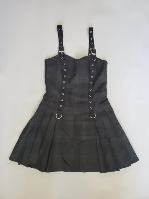 Green Swatch Overdyed Plaid Punk & Disorderly Dress