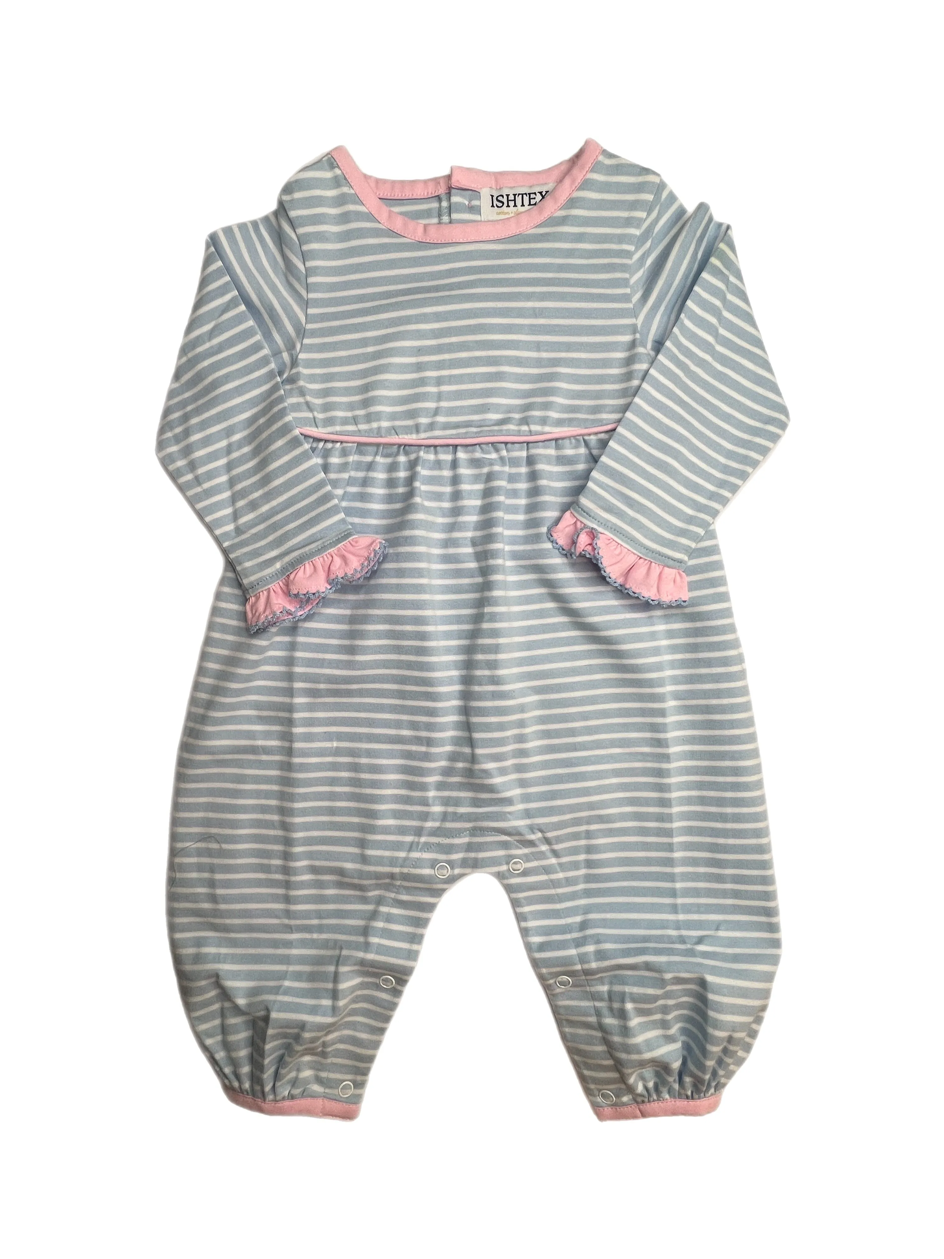 Ishtex Blue Stripe Girl Romper