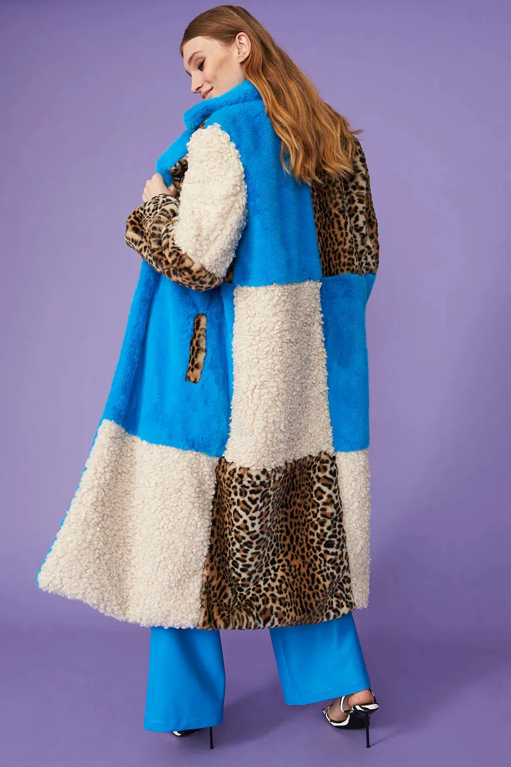 Jayley Faux fur and faux shearling coat