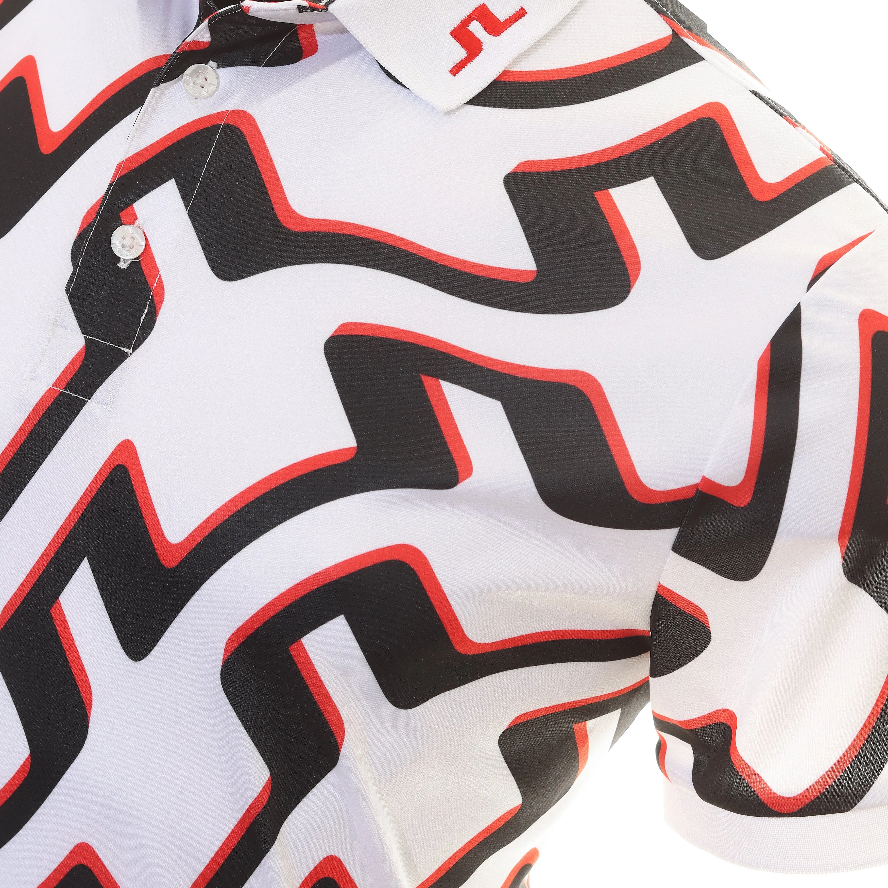 J.Lindeberg Golf KV Print Polo Shirt