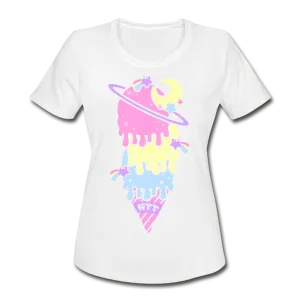 Kawaii cosmic melty ice cream Women's Moisture Wicking Performance T-Shirt