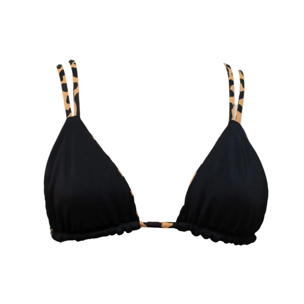 Leopard/Black Tori Triangle Top
