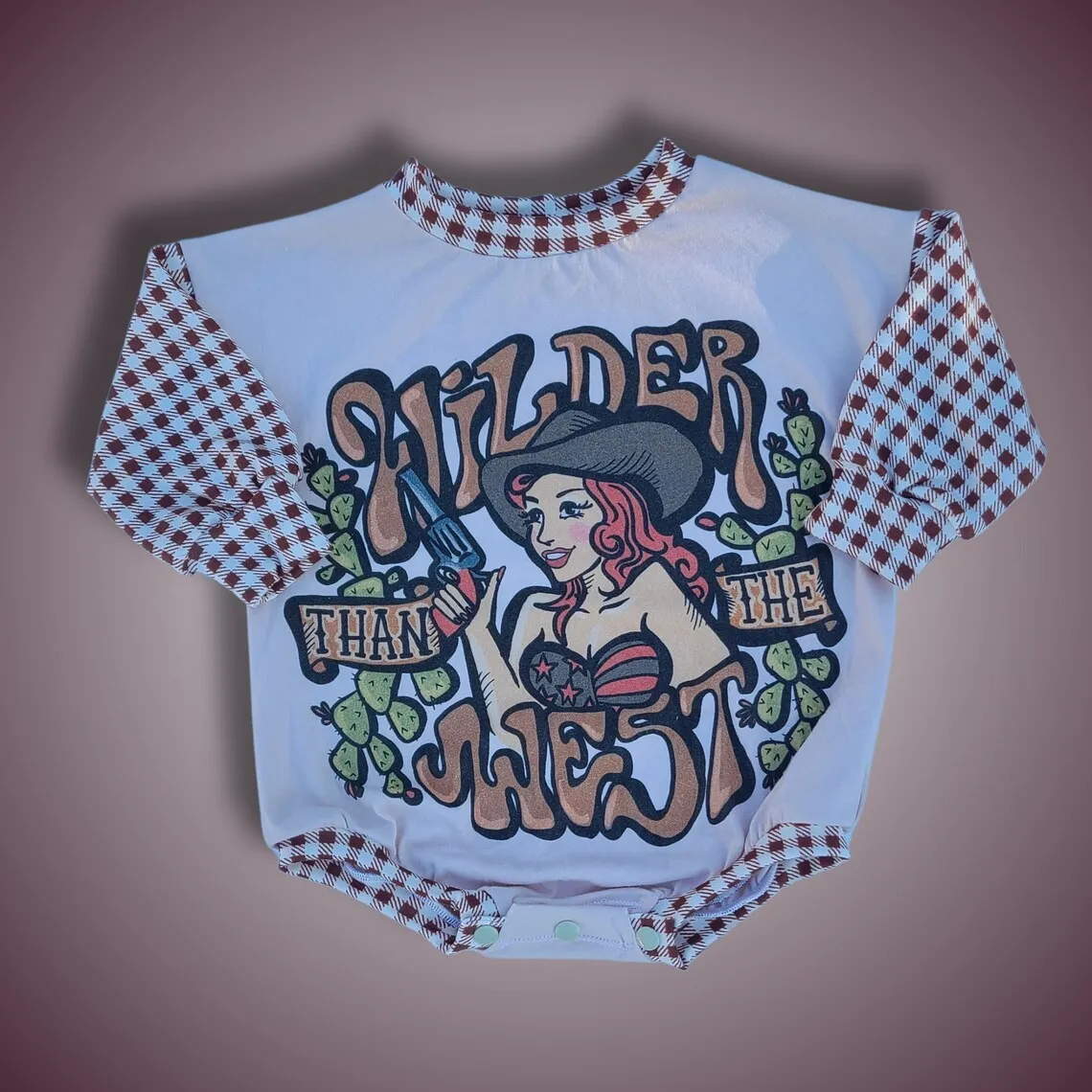 LR1048  western girl boy kids romper 202405 preorder