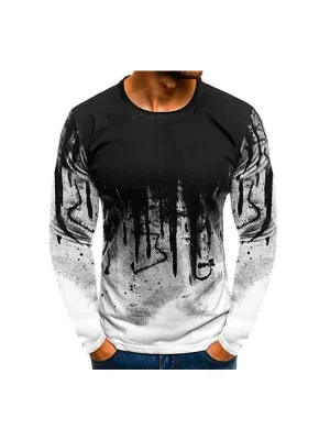 Men'S Fashion Sports Fitness Thin Long-Sleeved T-Shirt