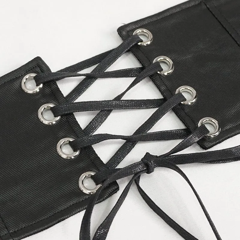 Men's Punk Eyelet Buckles Decussate Belt
