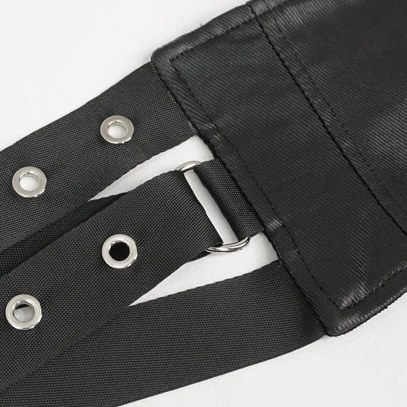 Men's Punk Eyelet Buckles Decussate Belt
