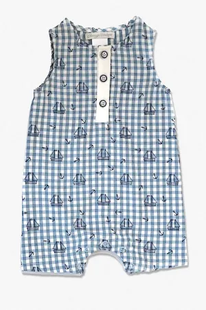 Nautical Boats Baby Boy Romper
