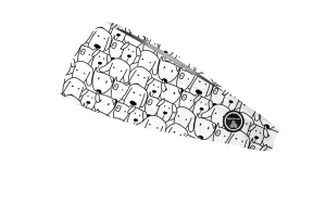 RAVEbandz The Pro - Wide Stretch Headband (Dog Faces Doodle)