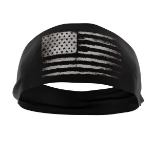 RAVEbandz The Pro - Wide Stretch Headband (Grunge Flag)