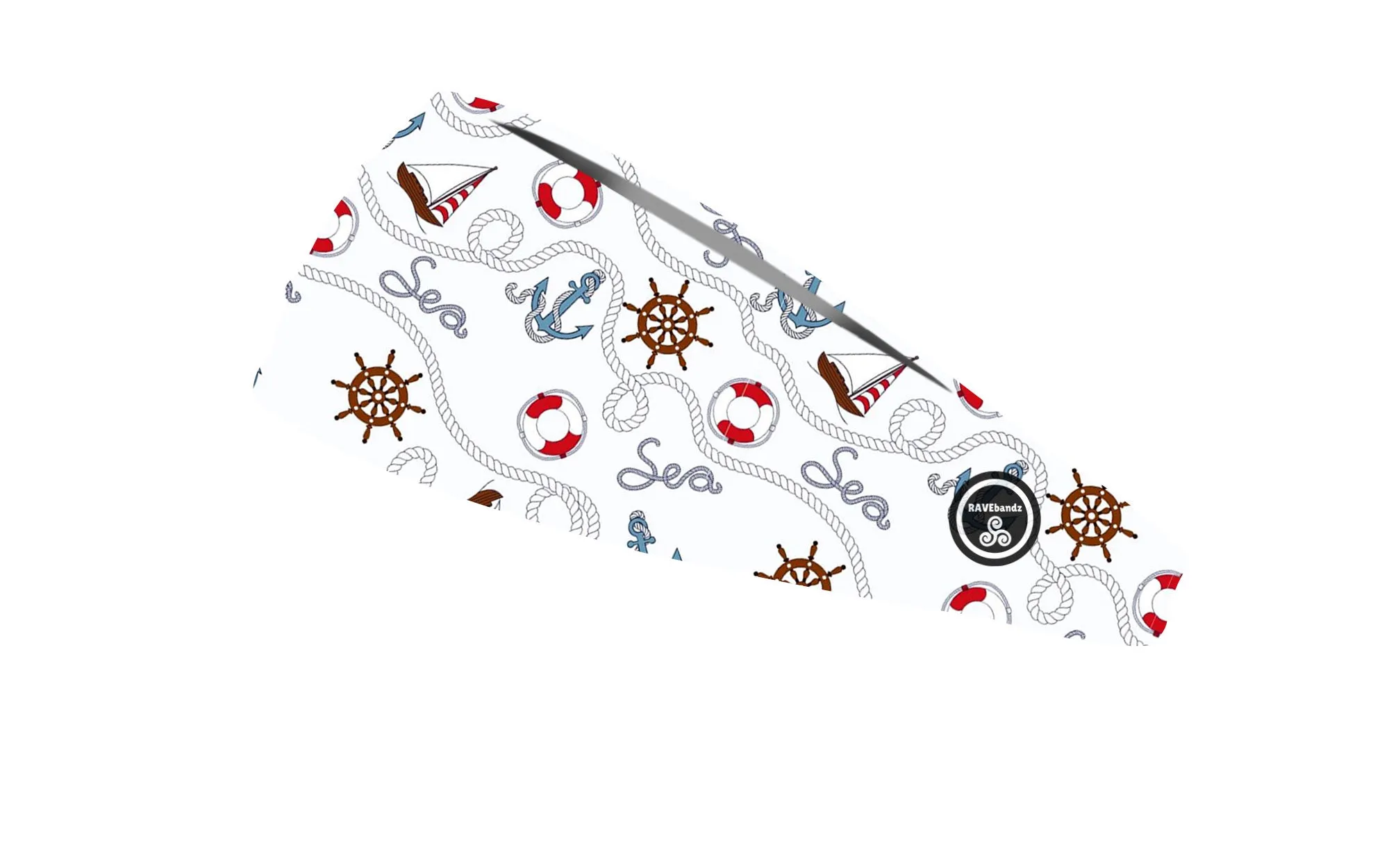 RAVEbandz The Pro - Wide Stretch Headband (Nautical By Nature)
