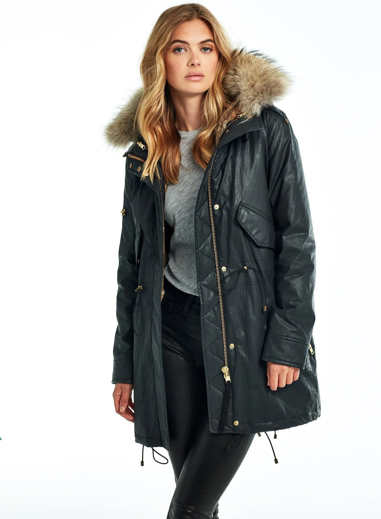 Sam Tribeca Fur Lined Coat
