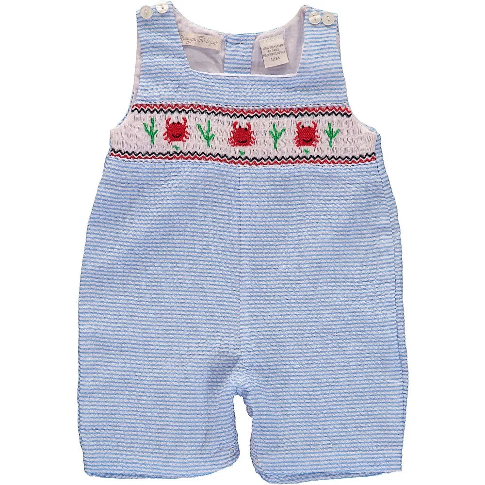 Smocked Crabs Jon Jons Baby Boy Romper
