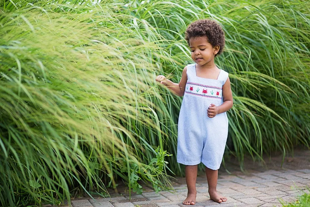 Smocked Crabs Jon Jons Baby Boy Romper