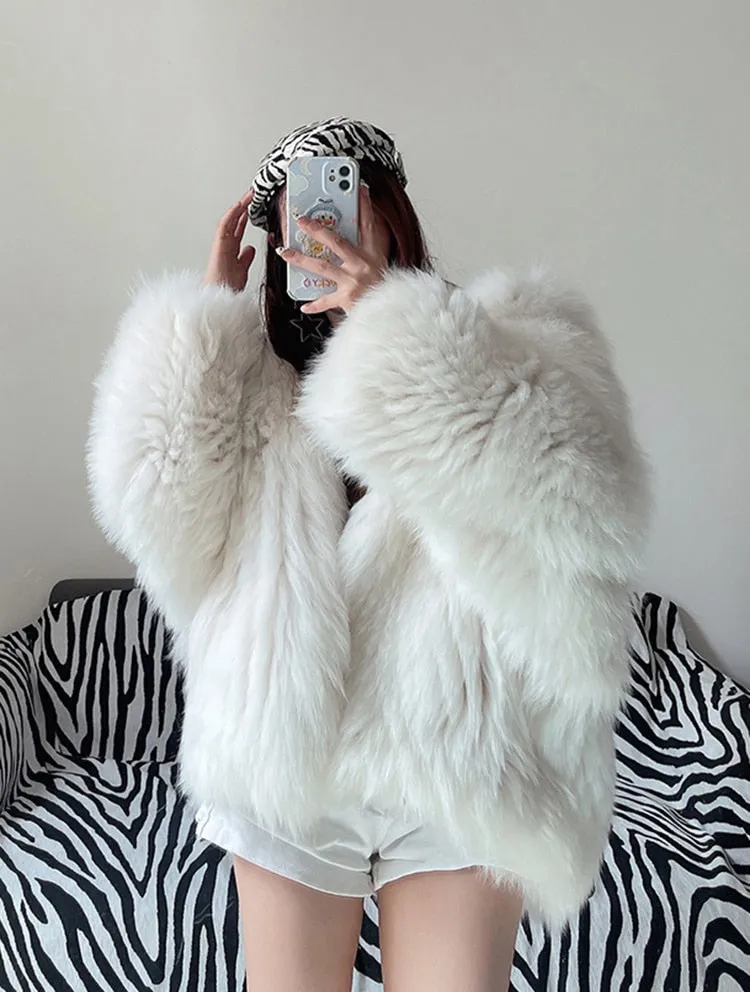 Soft Girl Y2K Faux Fur Jacket