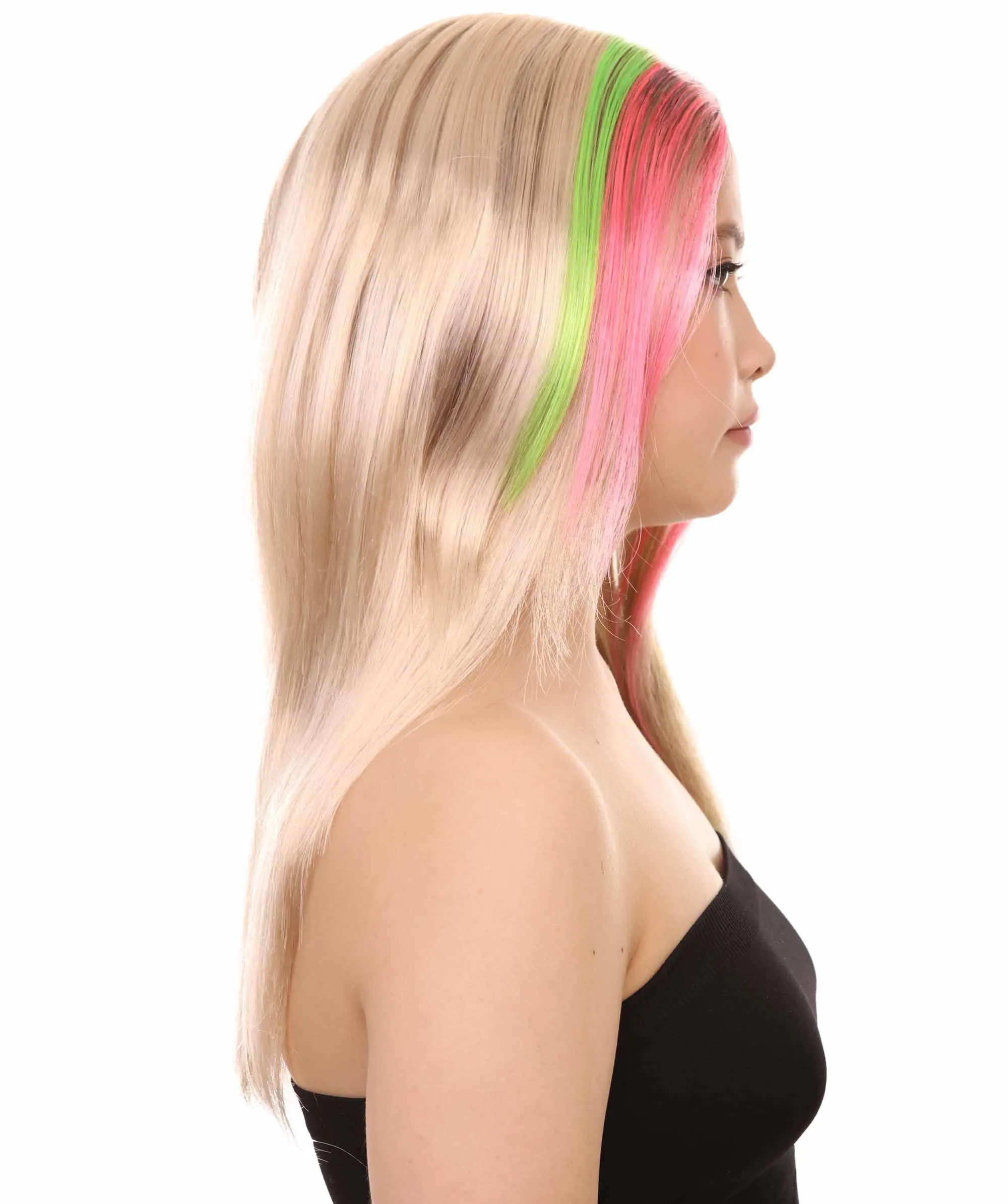 Tri-Color Punk Unisex Wig | Sexy Cosplay Party Halloween Wig | Premium Breathable Capless Cap