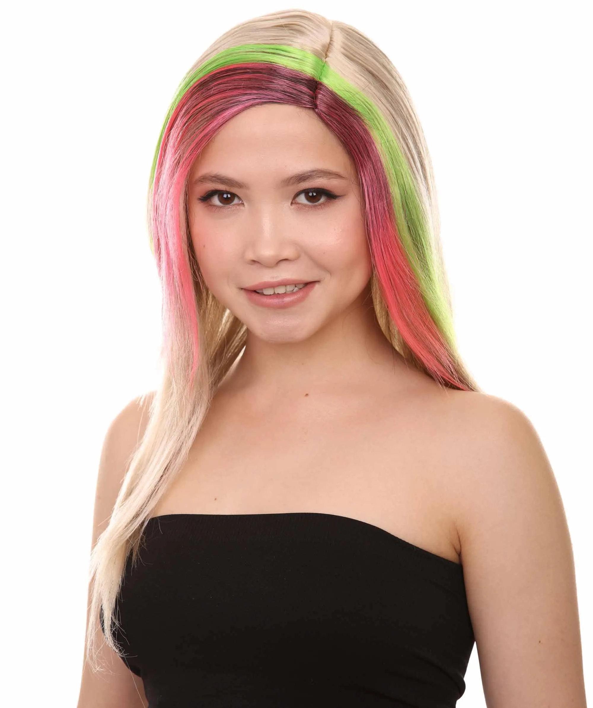 Tri-Color Punk Unisex Wig | Sexy Cosplay Party Halloween Wig | Premium Breathable Capless Cap