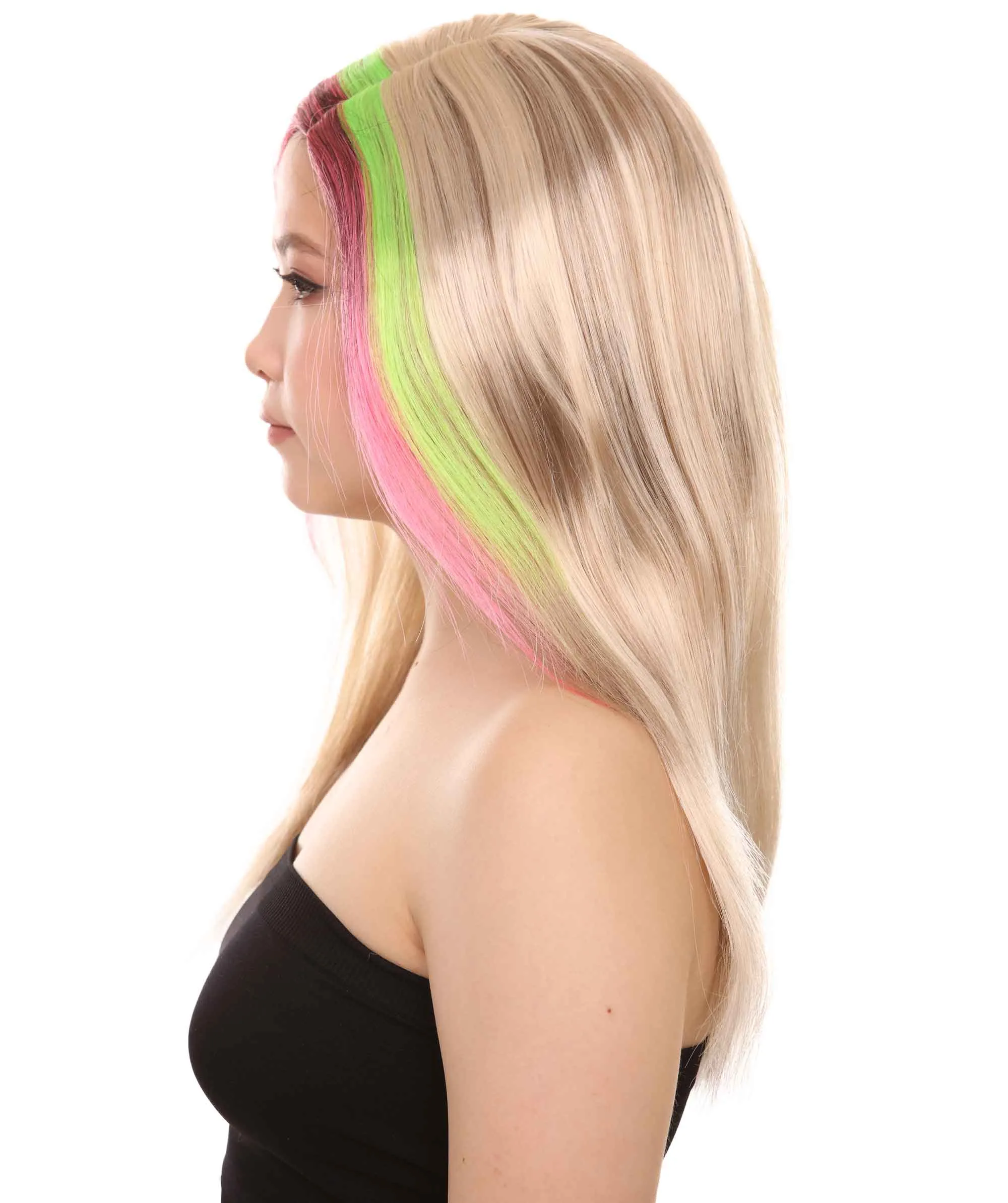 Tri-Color Punk Unisex Wig | Sexy Cosplay Party Halloween Wig | Premium Breathable Capless Cap