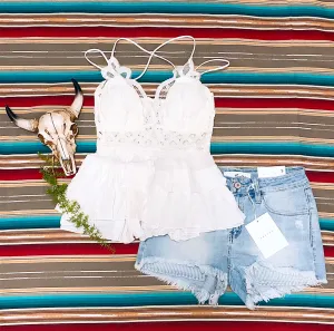 White Bralette Top