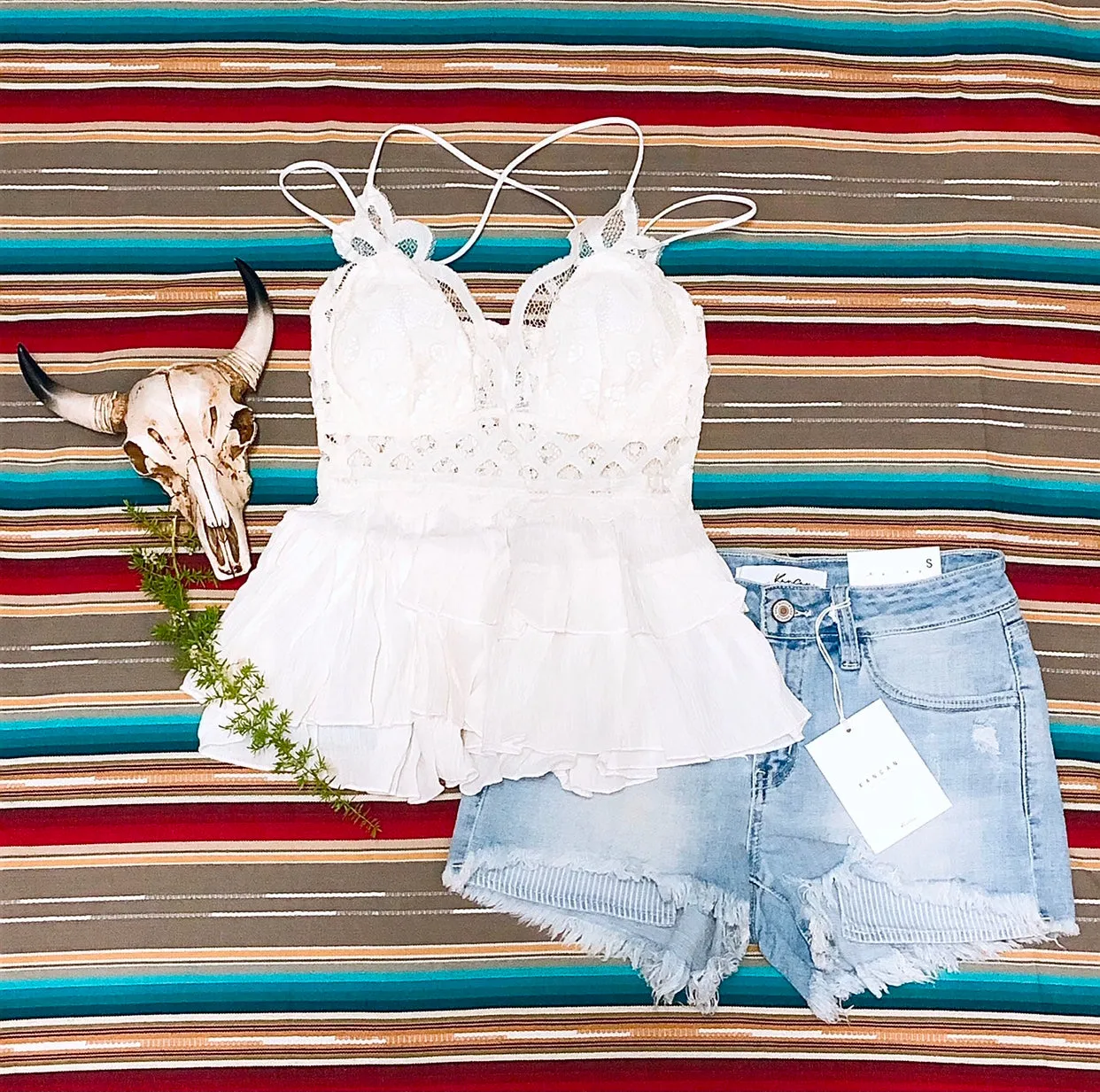 White Bralette Top