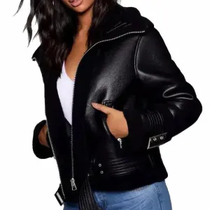 Women B3 Bomber Shearling Fur Coat