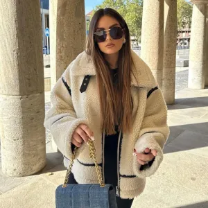 Women's Elegant Faux Fur Warm Teddy Winter Jacket | Ideal for Autumn/Winter