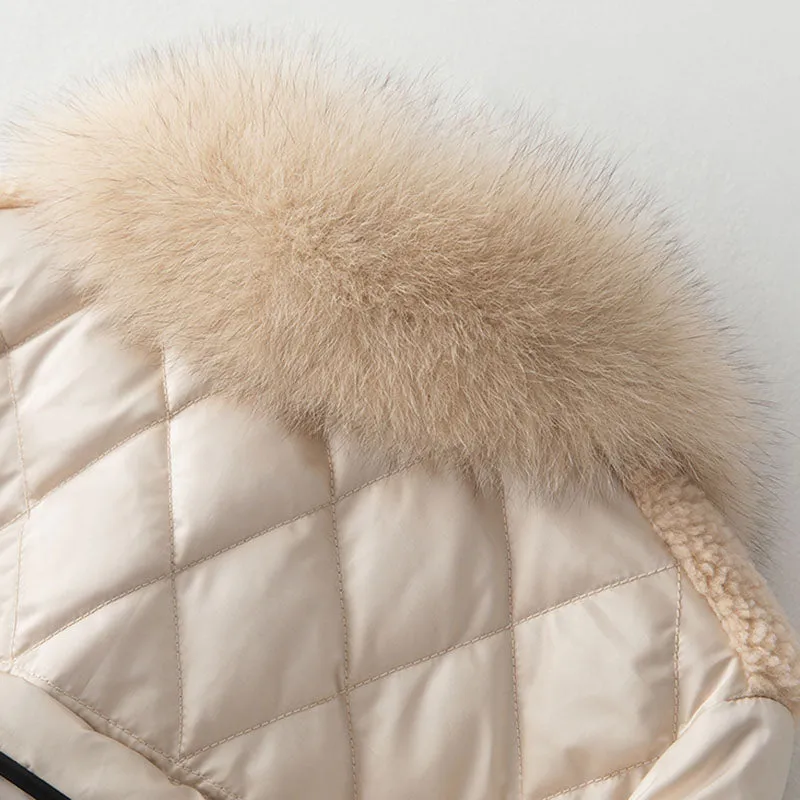 Women's Winter Casual Thick Sheep Coat With Fox Fur